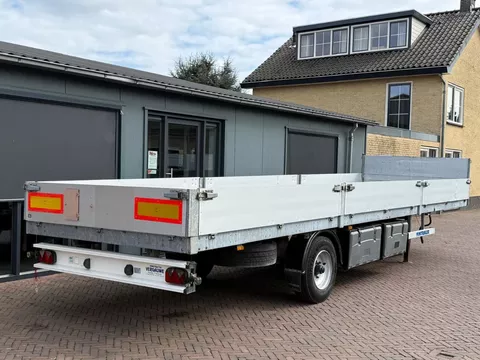Vergauwe BE Oplegger Trailer 6600 KG 850cm x 220cm Openlaadbak Nette staat